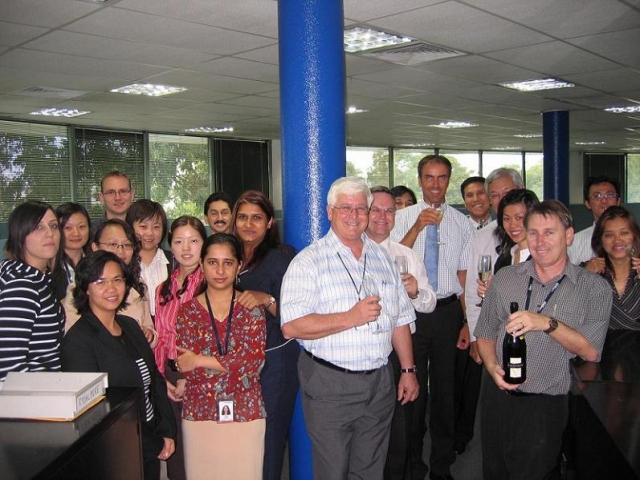 A toast on the successful go-live of SAP of the accounting department in Sydney